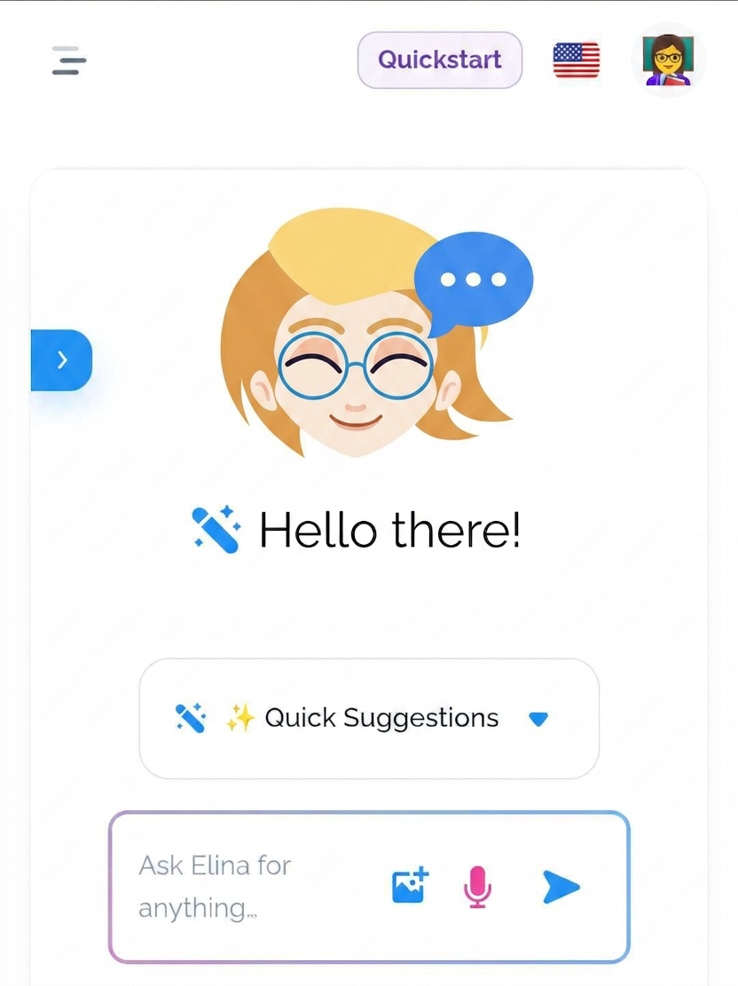 Product screenshot — Chat interface