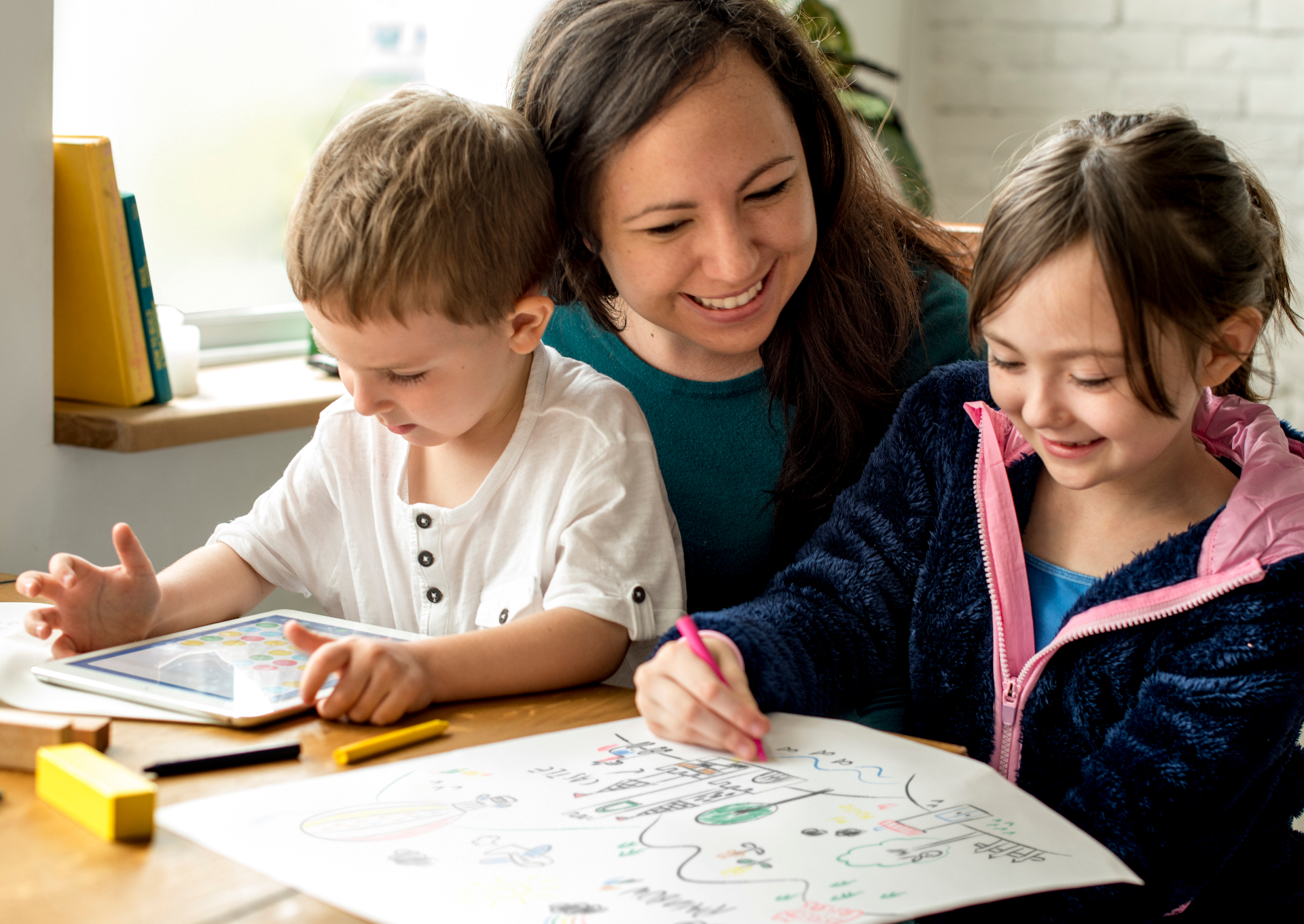 Lifestyle photo placeholder — teacher, natural light, real classroom feel. Aspect ratio 16:5.